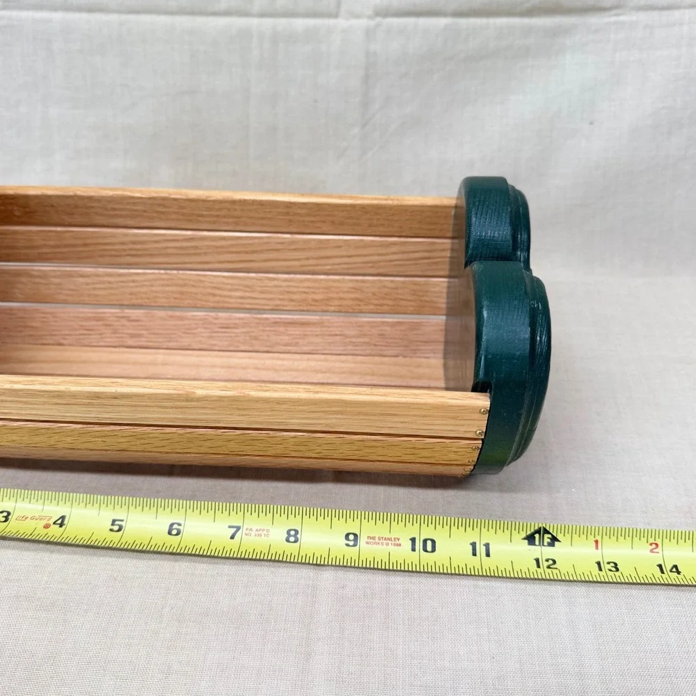 Vintage Heart Apple Wood Catchall Tray Entryway Organizer Cottage Decor